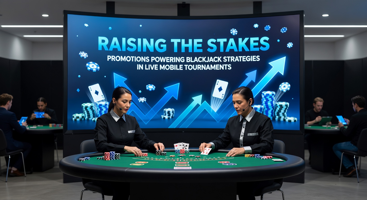 Detaillierte Grafik eines Blackjack-Turnier-Leaderboards mit Promotion-Boostern und mobilen Strategie-Überlagerungen